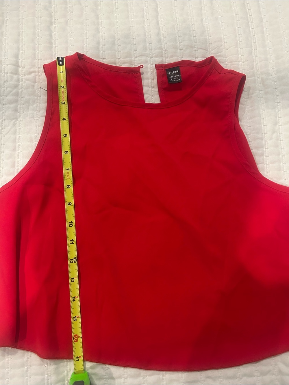 SHEIN Red Sleeveless Crop Cami Top